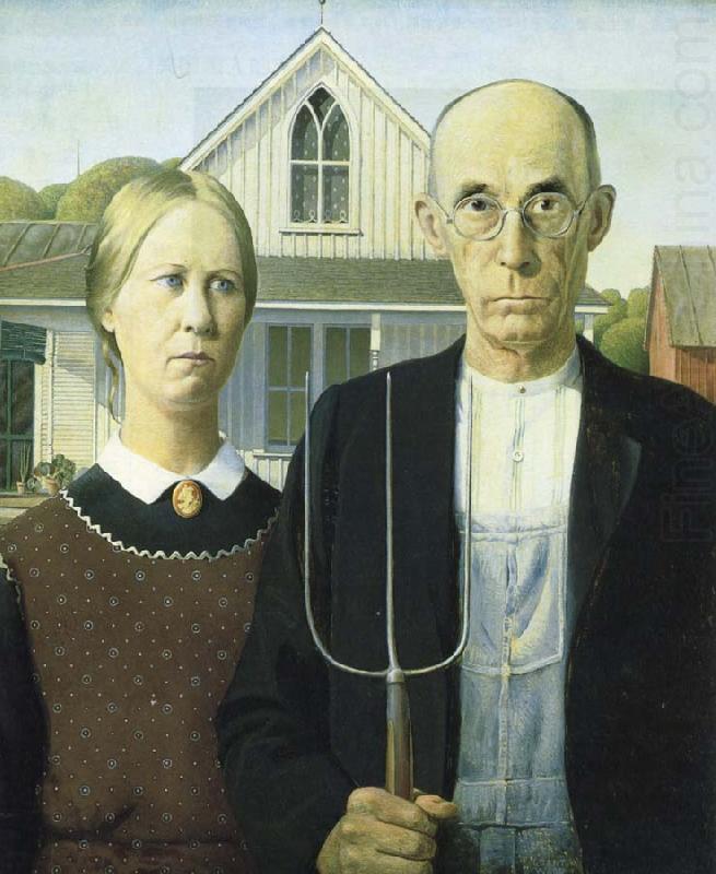 Grant Wood American Gothic china oil painting image